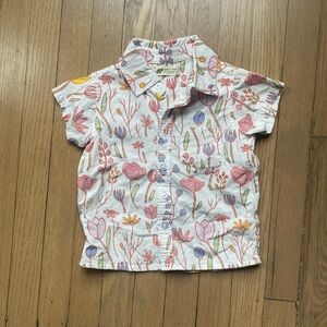 Monica + Andy Wildflower Button-Down Shirt Sz 2T
